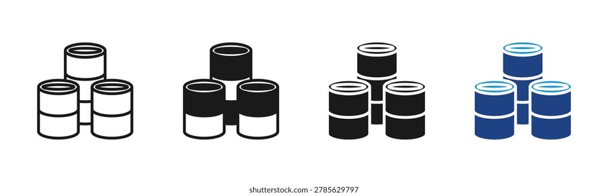 Uranium Pellet icon set multiple style collection