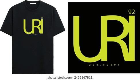 uranium slogan elements t-shirt graphic