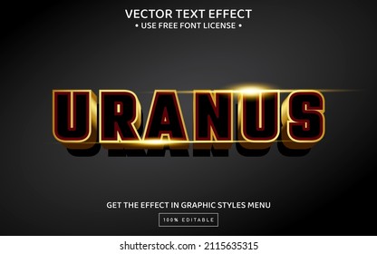 Uranus bold brown 3D editable text effect template