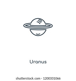 Uranus concept line icon. Linear Uranus concept outline symbol design. This simple element illustration can be used for web and mobile UI/UX.