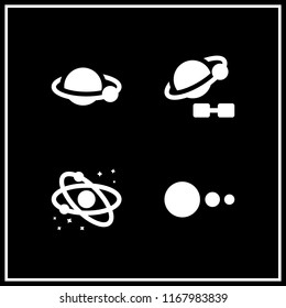 uranus icon. 4 uranus vector set. solar system and planet icons for web and design about uranus theme