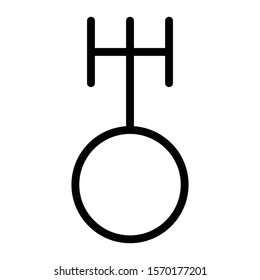 uranus icon glyph vector design 