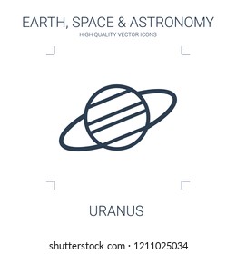 uranus icon. high quality line uranus icon on white background. from earth space astronomy collection flat trendy vector uranus symbol. use for web and mobile