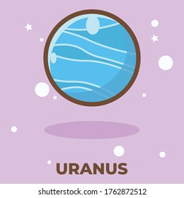Uranus Illustration . This is a Uranus Illustration . all of this object or assets is separated and ready to editable.