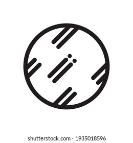 Uranus outline, thin line. Galaxy, solar system, astronomy related icon isolated on white background EPS Vector