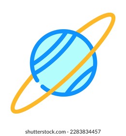 uranus planet color icon vector. uranus planet sign. isolated symbol illustration