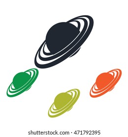 Uranus planet icon on the background