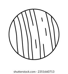 vector de icono de la línea del planeta uranus. señal del planeta uranio. símbolo de contorno aislado ilustración negra