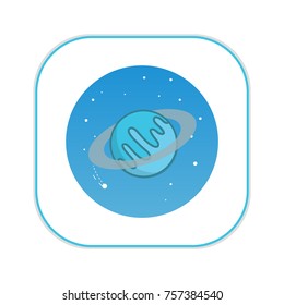 Uranus planet vector icon