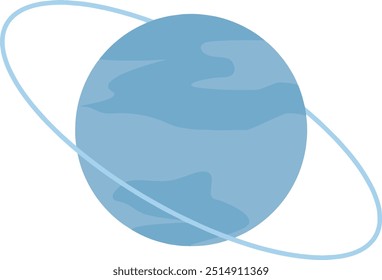 Ilustração de Urano Planet Vetor. Astronomia. Design gráfico. Elemento