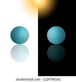 Uranus planet vector. Planets of the solar system on the black and white background