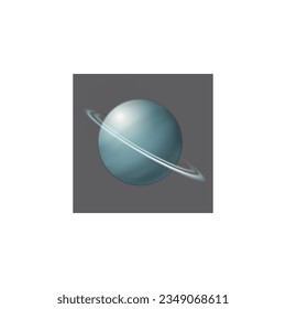 uranus planet vector type icon