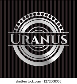 Uranus silvery shiny badge