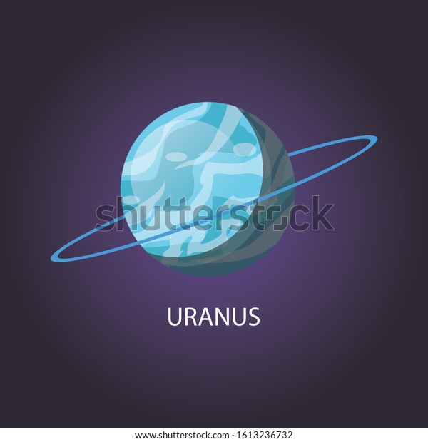 Uranus Solar System Planet Vector Illustration Stock Vector (Royalty ...