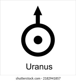 Uranus Symbol vector - Solar system symbols and signs - astrological symbols