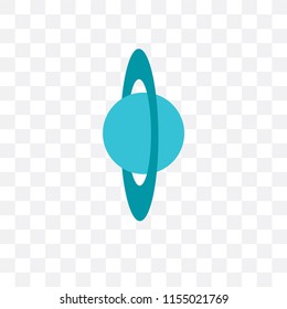 Uranus vector icon isolated on transparent background, Uranus logo concept