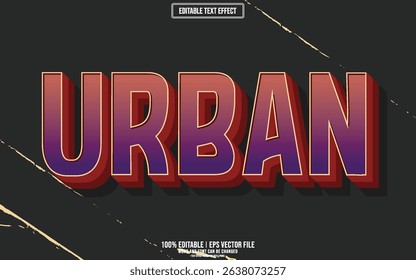 Urban 3D editable text effect