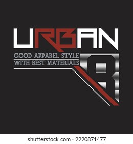 urban 8 design typography vector illustration for print