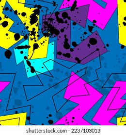 Urban abstract geometry pattern with curved geometry elements and lines