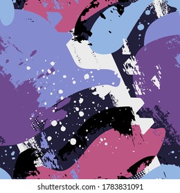 Abstraktes, modernes urbanes Muster auf nahtlosem Hintergrund.