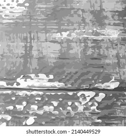 Urban abstract painted vector background in black, white and shades of grey, square