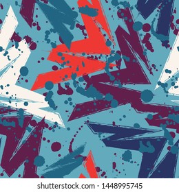 Urban abstract seamless pattern with curved elements.