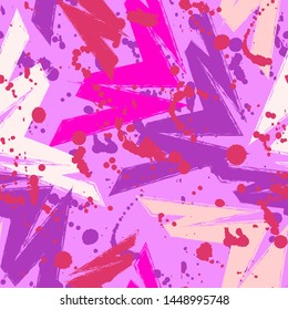 Urban abstract seamless pattern with curved elements.