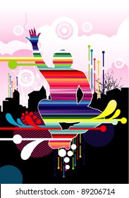 urban abstract vector illustration