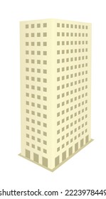Urban apartment building. vector illustration
