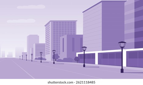 Urban Apartment Cityscape – Modern Flat Architecture and Abstract Design in Grey Monochrome Vector Illustration Featuring Skyscrapers, Residential Towers