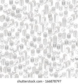 Urban architectural background. Vector illustration
