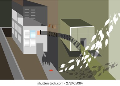 Urban architecture vector illustration