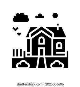 vector de icono de glifo de área urbana. signo de área urbana. símbolo de contorno aislado ilustración negra