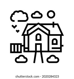 urban area line icon vector. urban area sign. isolated contour symbol black illustration