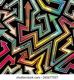 urban arrow seamless pattern with grunge effect