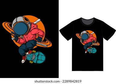 URBAN ASTRONAUT IN ACTION WITH SKATEBOARD