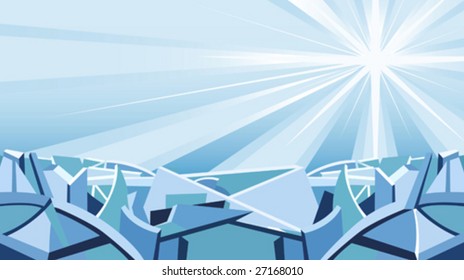 Urban Background. All elements and textures are individual objects. Vector illustration scale to any size.