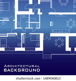 Urban background. Part of architectural project, architectural plan of a residential building. Vector illustration EPS10