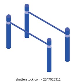Urban bars icon isometric vector. Street workout. Muscle training