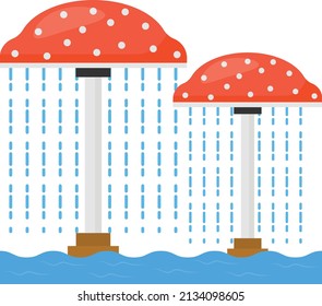 Urban beach style spray pool Concept, Splash fountains vector color icon design, water world symbol, recreation play ground Sign, Amusement or theme park stock illustration
