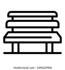 Urban bench icon. Outline urban bench vector icon for web design isolated on white background