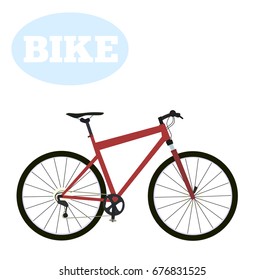 Urban Bike. Vector illustration in flat style.