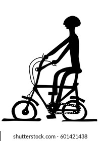 Urban biker with helmet