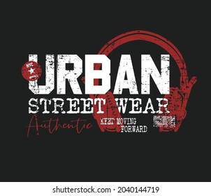 Urban black headphones t shirt vector illustration