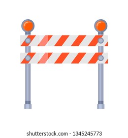 Road Barriers Under Construction Vector Isolated Stock Vector (Royalty ...