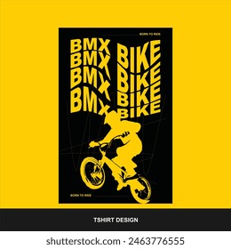 Urban BMX tshirt design concept born to ride poster