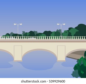 urban bridge across river