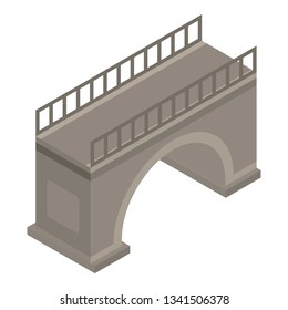Urban bridge icon. Isometric of urban bridge vector icon for web design isolated on white background