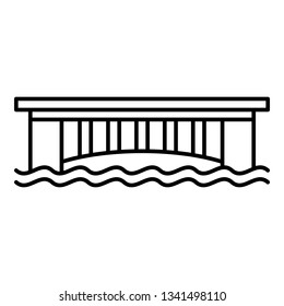 Urban bridge icon. Outline urban bridge vector icon for web design isolated on white background