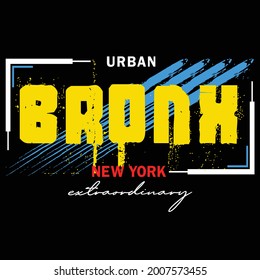 urban bronx,slogan graphic typography design,illustration art
